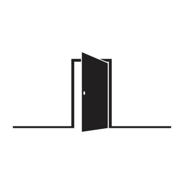Kapı düz vektör simge izole
