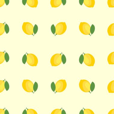 Limon ve dilimlenmiş limon vektör desen arka plan.