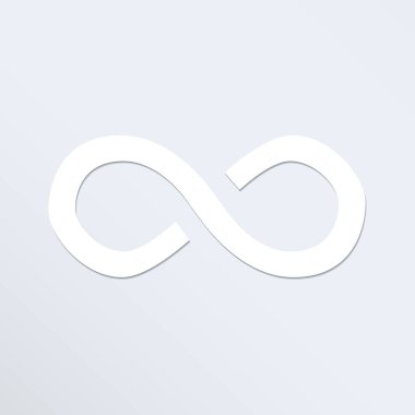 Sonsuzluk işareti vektör simge izole arka plan 