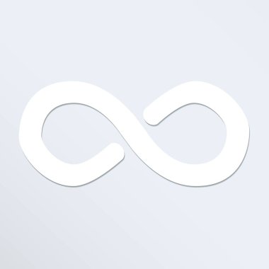 Sonsuzluk işareti vektör simge izole arka plan 