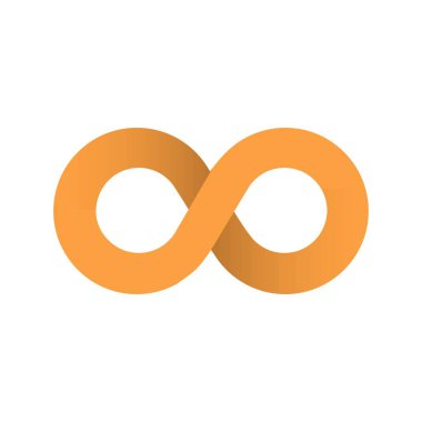 Infinity simge vektör. Arka plan izole 