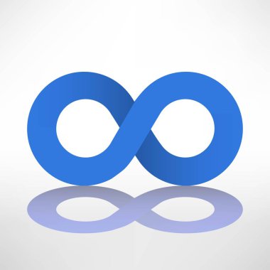 Infinity simge vektör. Arka plan izole 