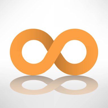 Infinity simge vektör. Arka plan izole 