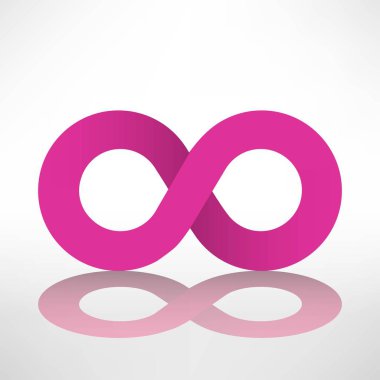 Infinity simge vektör. Arka plan izole 