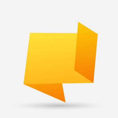 Soyut origami konuşma balonu vektör arkaplanı