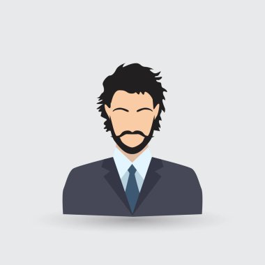 İş adamı simgesi izole arka plan 