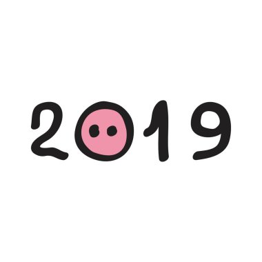 2019 mutlu çene yeni yıl domuz.