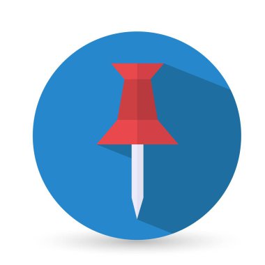 PIN simge vektör. Daire basit renk sembol