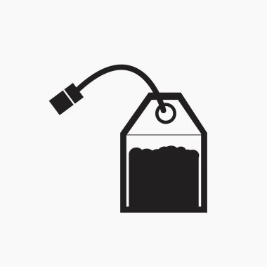 çay poşeti vektör simgesi.