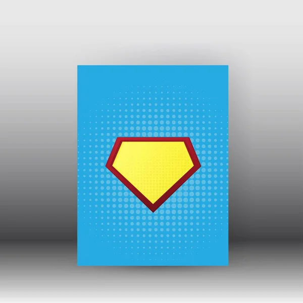 Superman Poster Brochure Design — Stock Vector