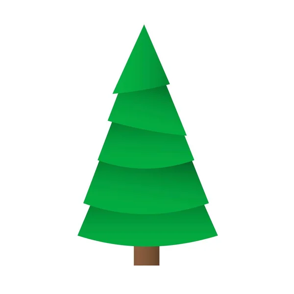 Creatieve Kerstboom Kaart Vector Origami — Stockvector