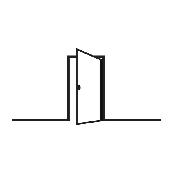 Tür Flache Vektor Symbol Isolieren — Stockvektor