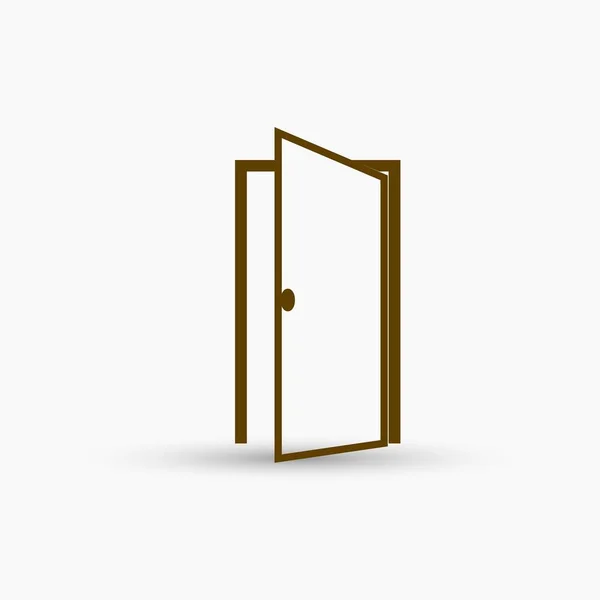 Puerta Vector Icono Aislar — Archivo Imágenes Vectoriales