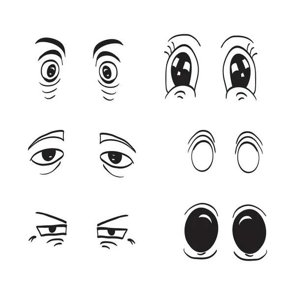 Yeux Dessin Animé Dans Vecteur — Image vectorielle