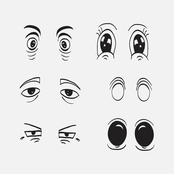 Olhos Desenhos Animados Vetor —  Vetores de Stock