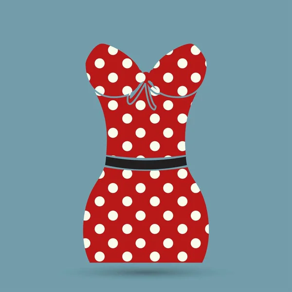 Top Polka Dot Zomer Modus Badpak Van Roze Kleur Met — Stockvector