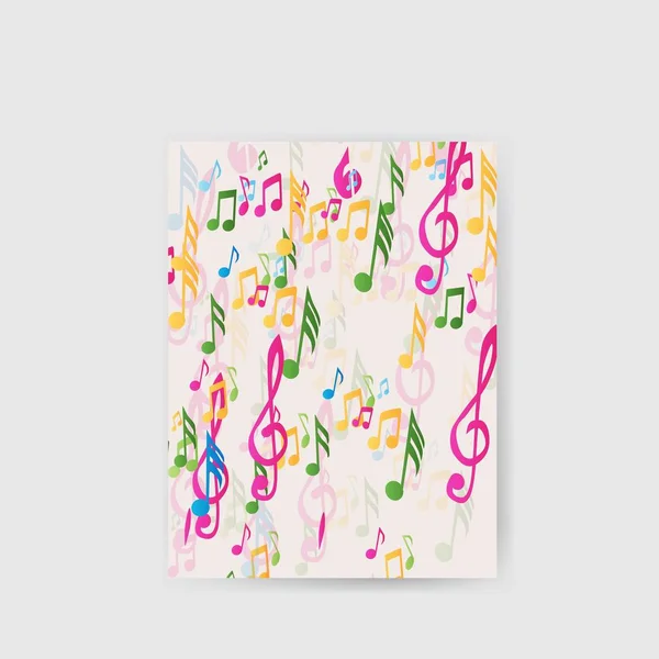 Affiche Musique Feuilles Design Brochure — Image vectorielle