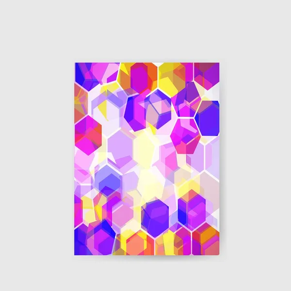 Tech Abstraktní Pozadí Plakátu Geometrický Vektor Design — Stockový vektor