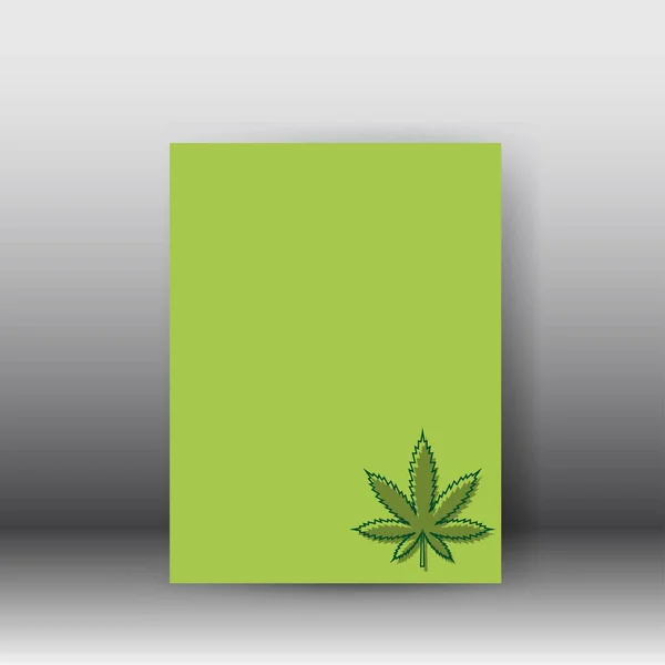 ベクトル医療大麻 大麻ポスター — ストックベクタ