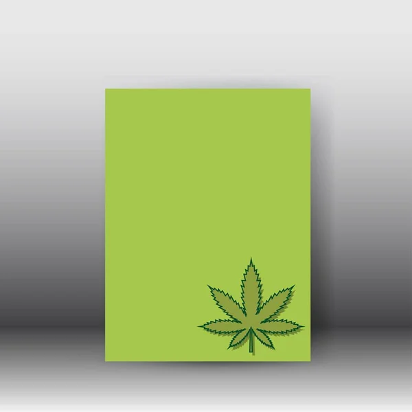Vector Medicinsk Cannabis Växten Hampa Affisch — Stock vektor