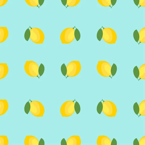 レモン スライス レモン ベクトル パターン背景 — ストックベクタ