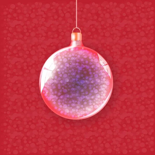 Blank Jul Boll Realistiska Christmas Bollar Set — Stock vektor
