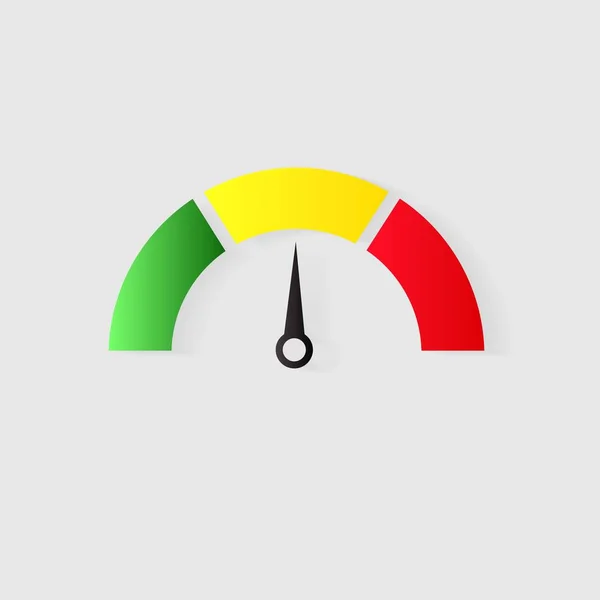 Icona Del Tachimetro Segno Con Freccia — Vettoriale Stock