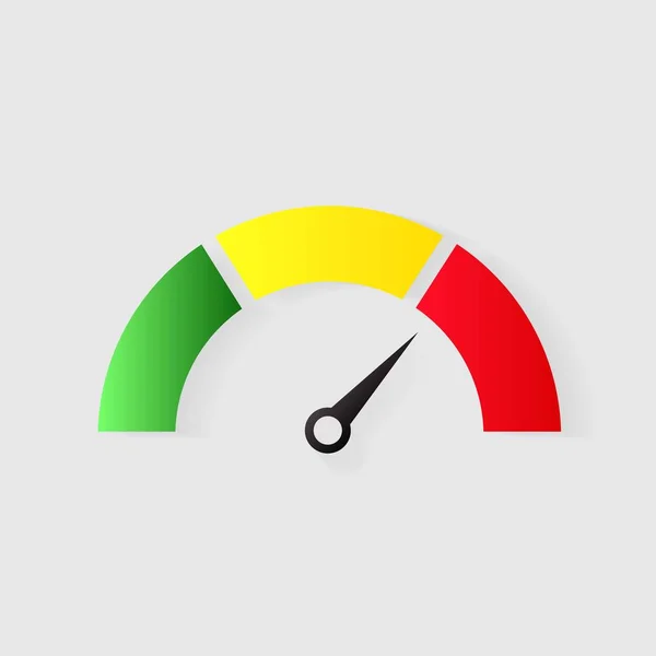 Ikona Tachometru Nebo Znak Šipkou — Stockový vektor