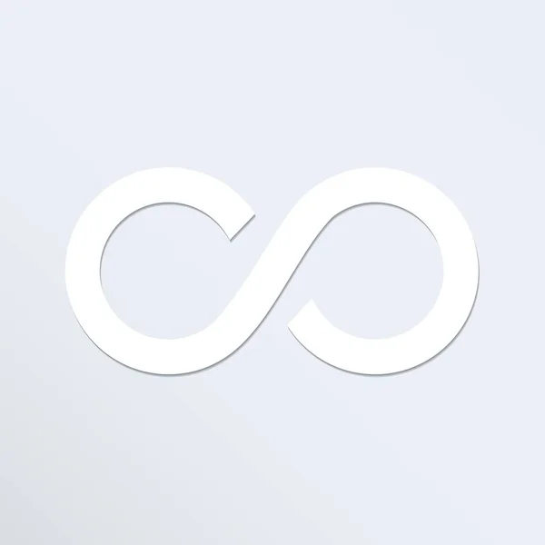 Infinity Zeichen Vektor Symbol Isoliert Hintergrund — Stockvektor