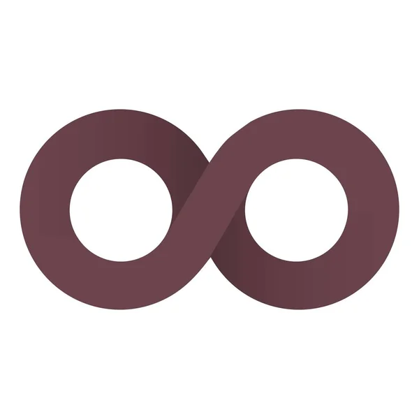 Infinity Icon Vector Aislar Fondo — Archivo Imágenes Vectoriales