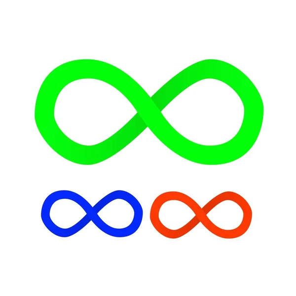 Infinity Icon Vector Aislar Fondo — Archivo Imágenes Vectoriales