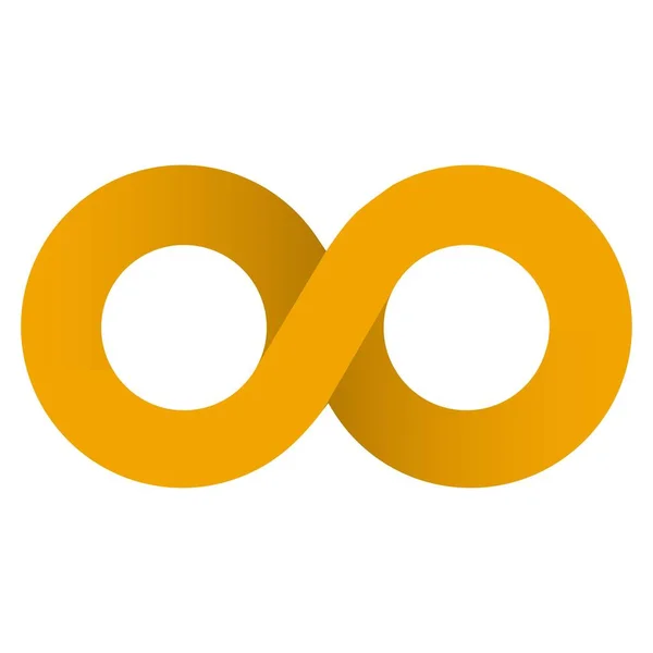 Infinity Icon Vector Aislar Fondo — Archivo Imágenes Vectoriales