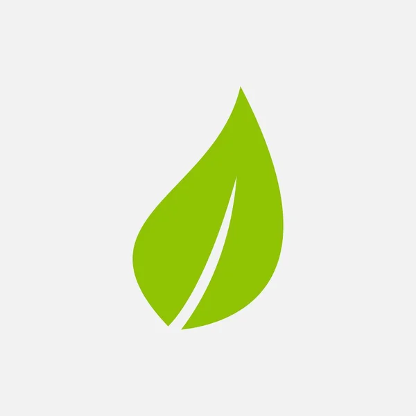 Grön Blad Ekologi Natur Element Vektor Ikon — Stock vektor