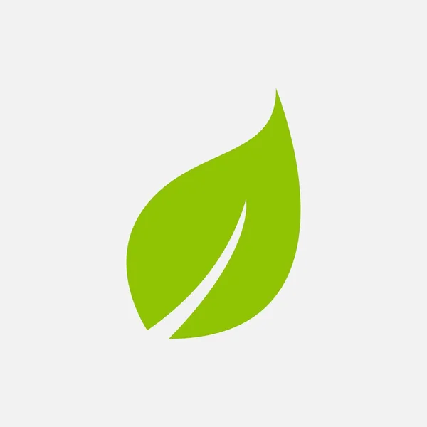 Folha Verde Ecologia Elemento Natureza Vetor Ícone — Vetor de Stock