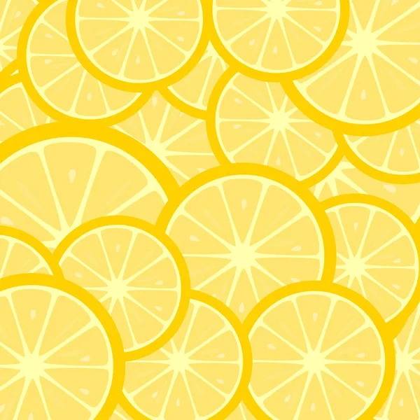 Fondo Afrutado Con Rodajas Limón — Vector de stock