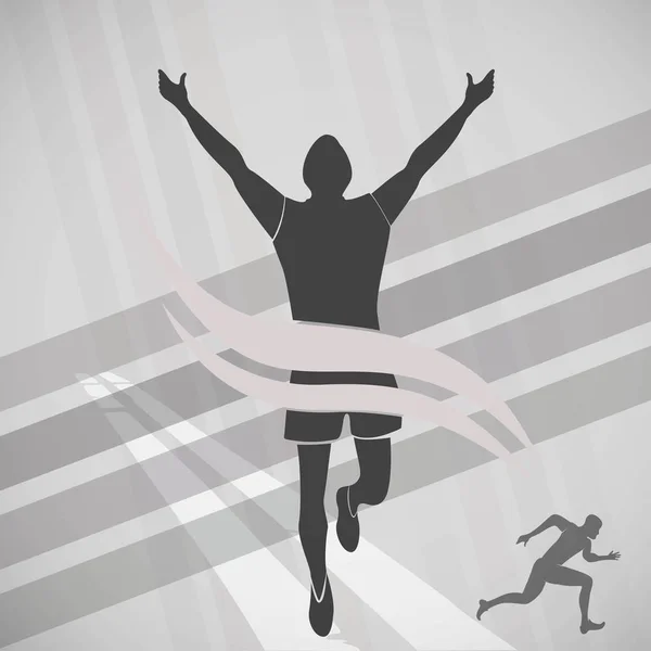 跑马拉松 人运行 五颜六色的海报 矢量图 — 图库矢量图片