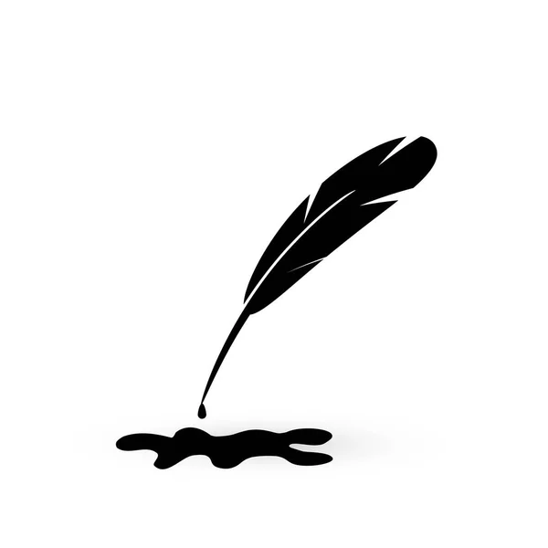 Icono Plumas Escritura Pluma — Vector de stock