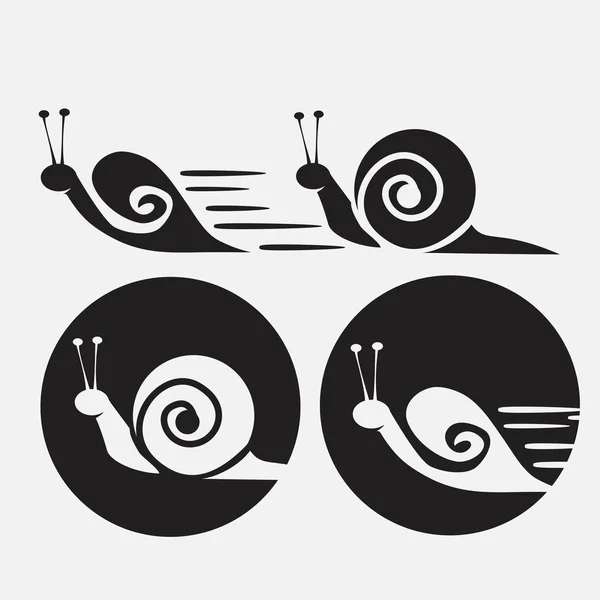 蜗牛图标设置隔离背景 — 图库矢量图片