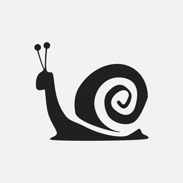 Caracol Silhueta Animal Isolar Fundo —  Vetores de Stock