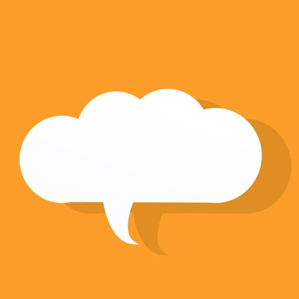 Speech Cloud Icon Isolate Background — Stock Vector