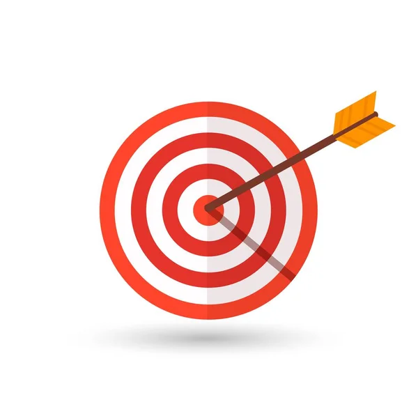 Target Arrow Flat Icon — Stock Vector