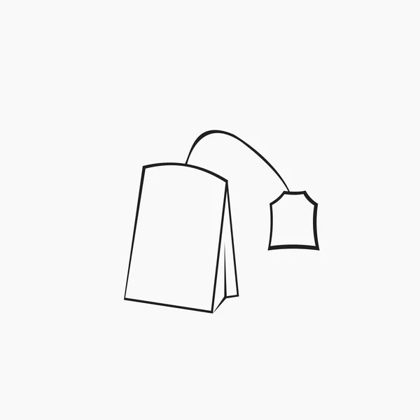 Tea Bag Vector Icon — Stock Vector