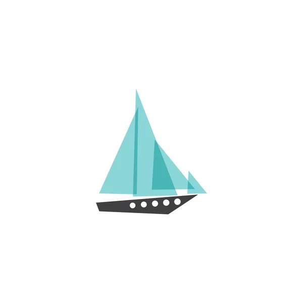 Velocità Barca Sfondo Bianco Icona — Vettoriale Stock