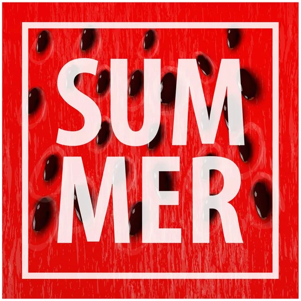 Sommer Verkauf Von Wassermelone Hintergrund — Stockvektor