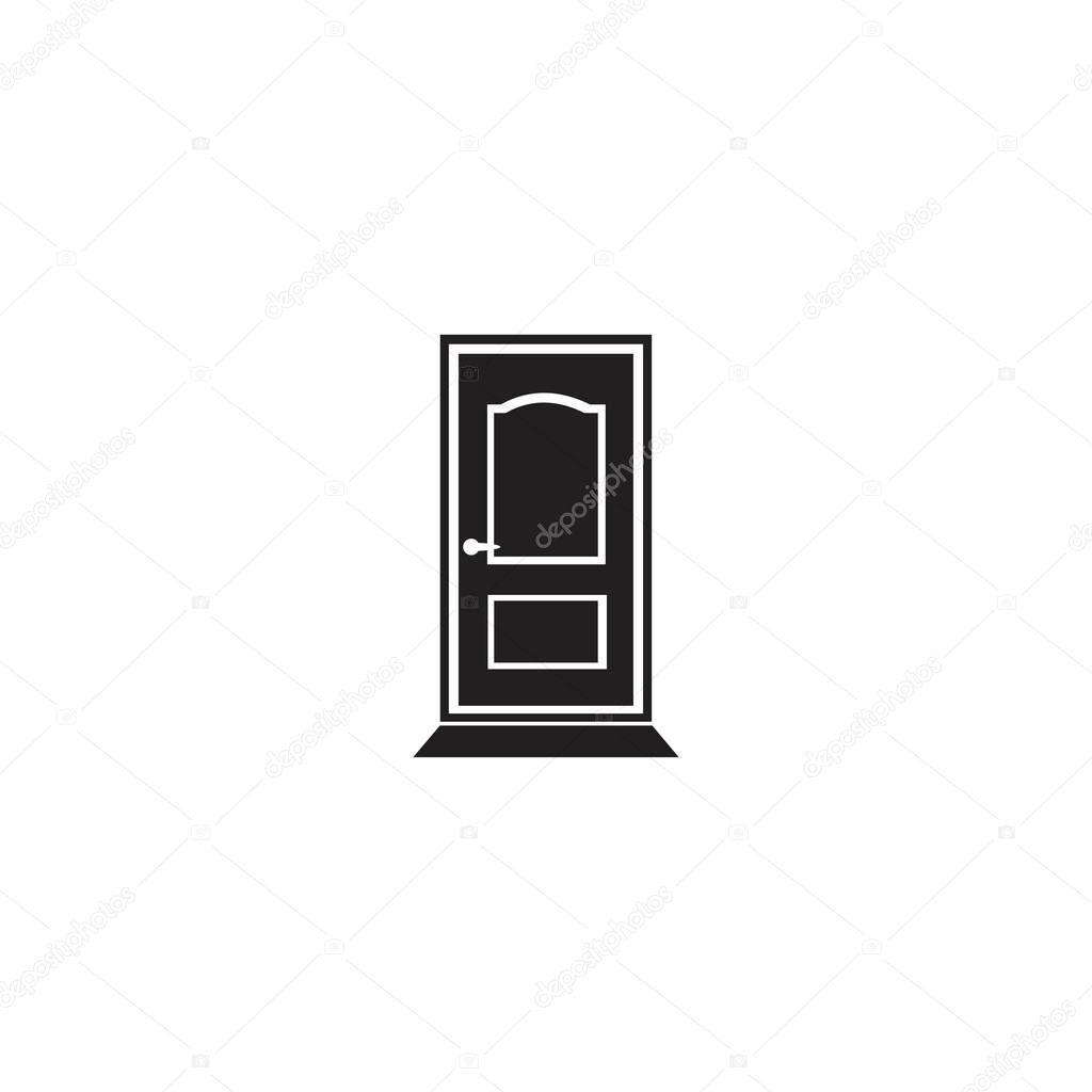 Door flat vector icon Isolate