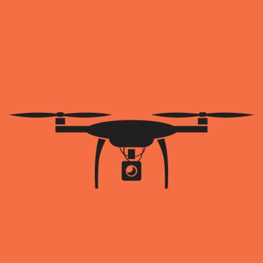 Quadcopter kutsal kişilerin resmi, vektör çizim