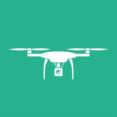 Quadcopter kutsal kişilerin resmi, vektör çizim