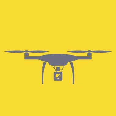 Quadcopter kutsal kişilerin resmi, vektör çizim