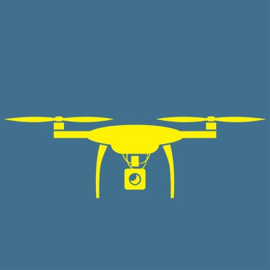 Quadcopter kutsal kişilerin resmi, vektör çizim