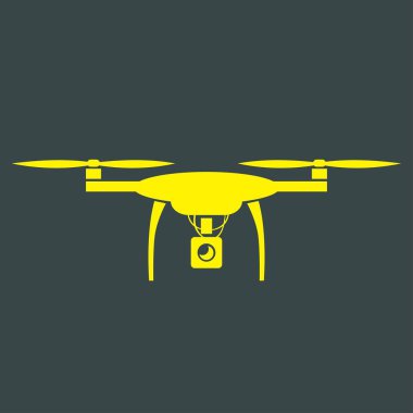 Quadcopter kutsal kişilerin resmi, vektör çizim